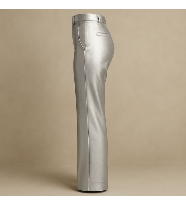 Produktbild 2 für 'Damen Weite Stoffhose in Silber'